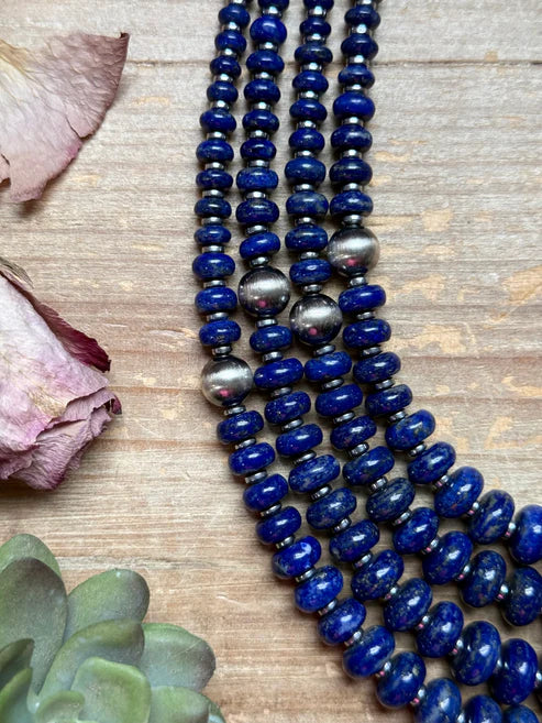 Graduated Lapis Necklace