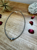 Sterling Silver Pearls Choker (14")