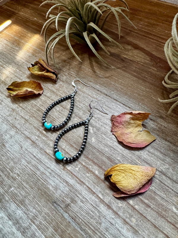 Sleeping Beauty Turquoise Teardrop Earrings