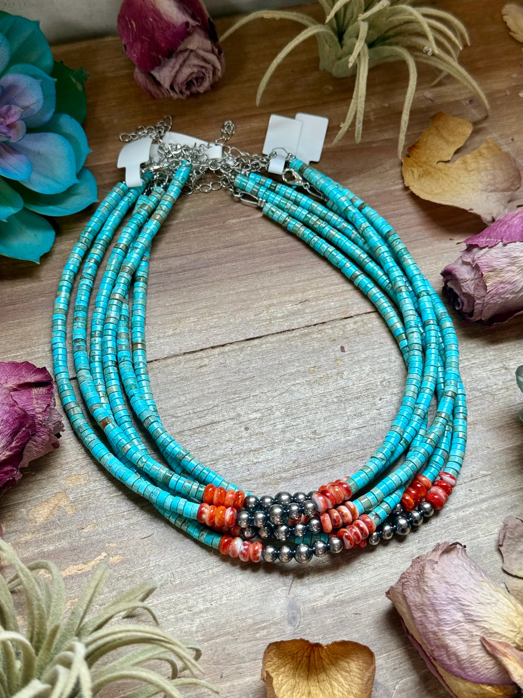 Vibrant Silver & Turquoise Choker