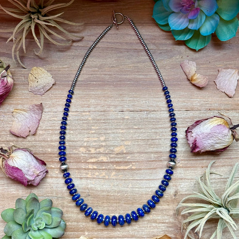 Graduated Lapis Necklace