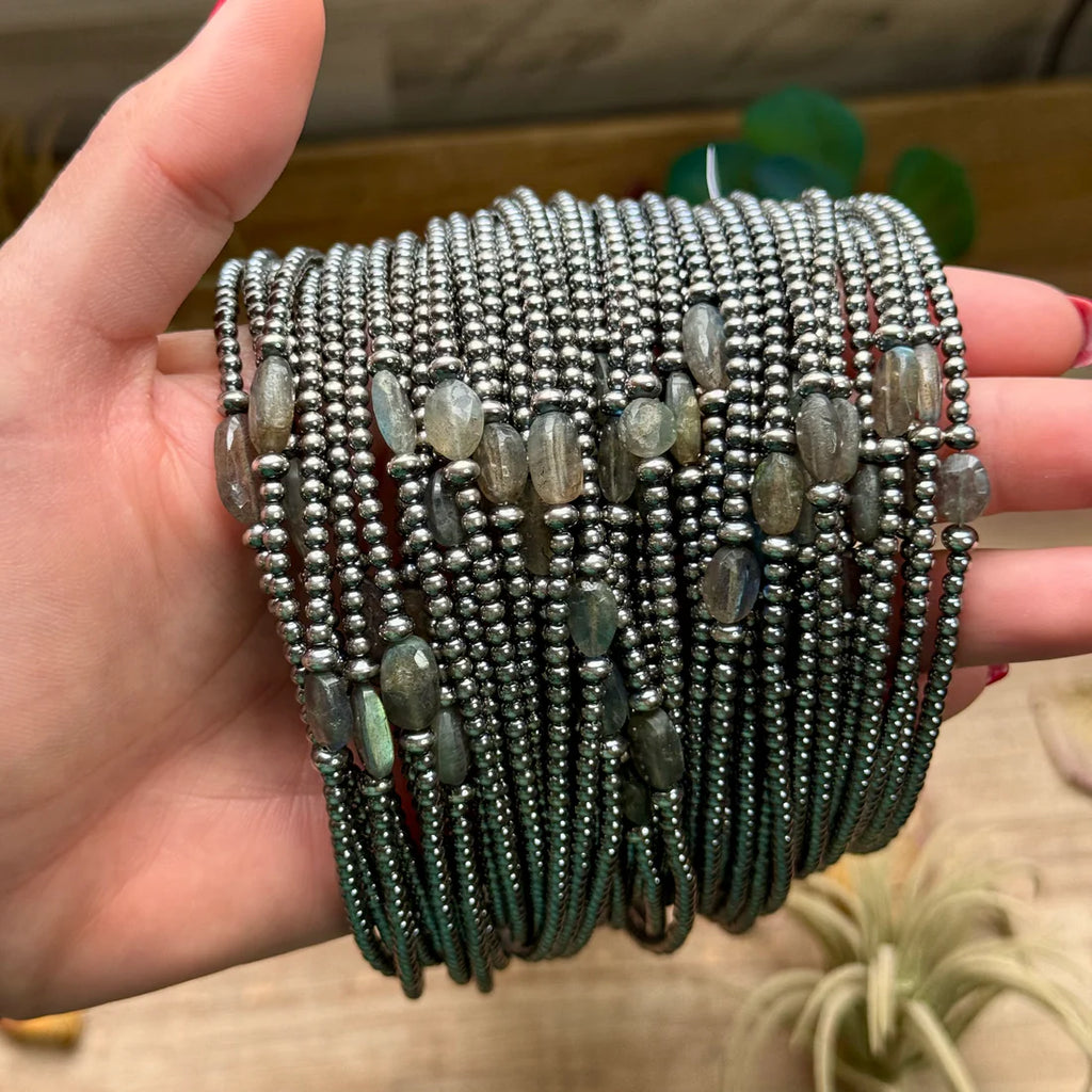 Sterling Silver Pearl & Labradorite Necklace