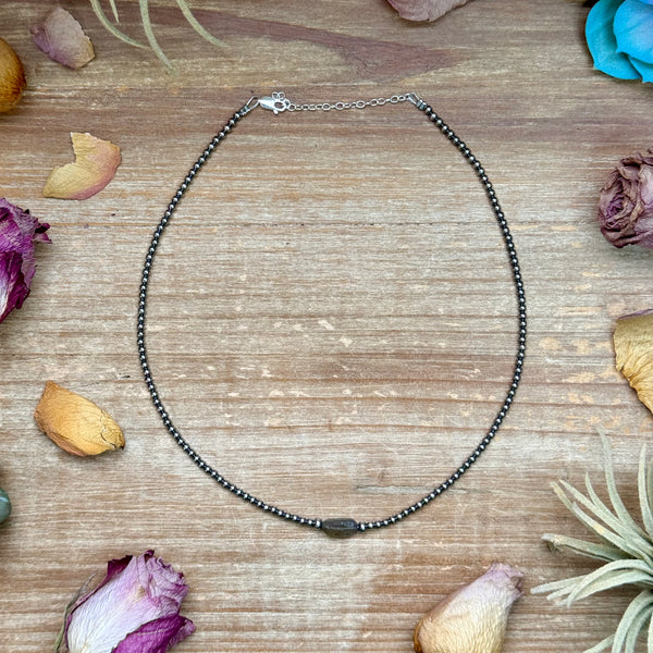 Sterling Silver Pearl & Labradorite Necklace
