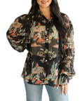 Black Wagon Chiffon Blouse