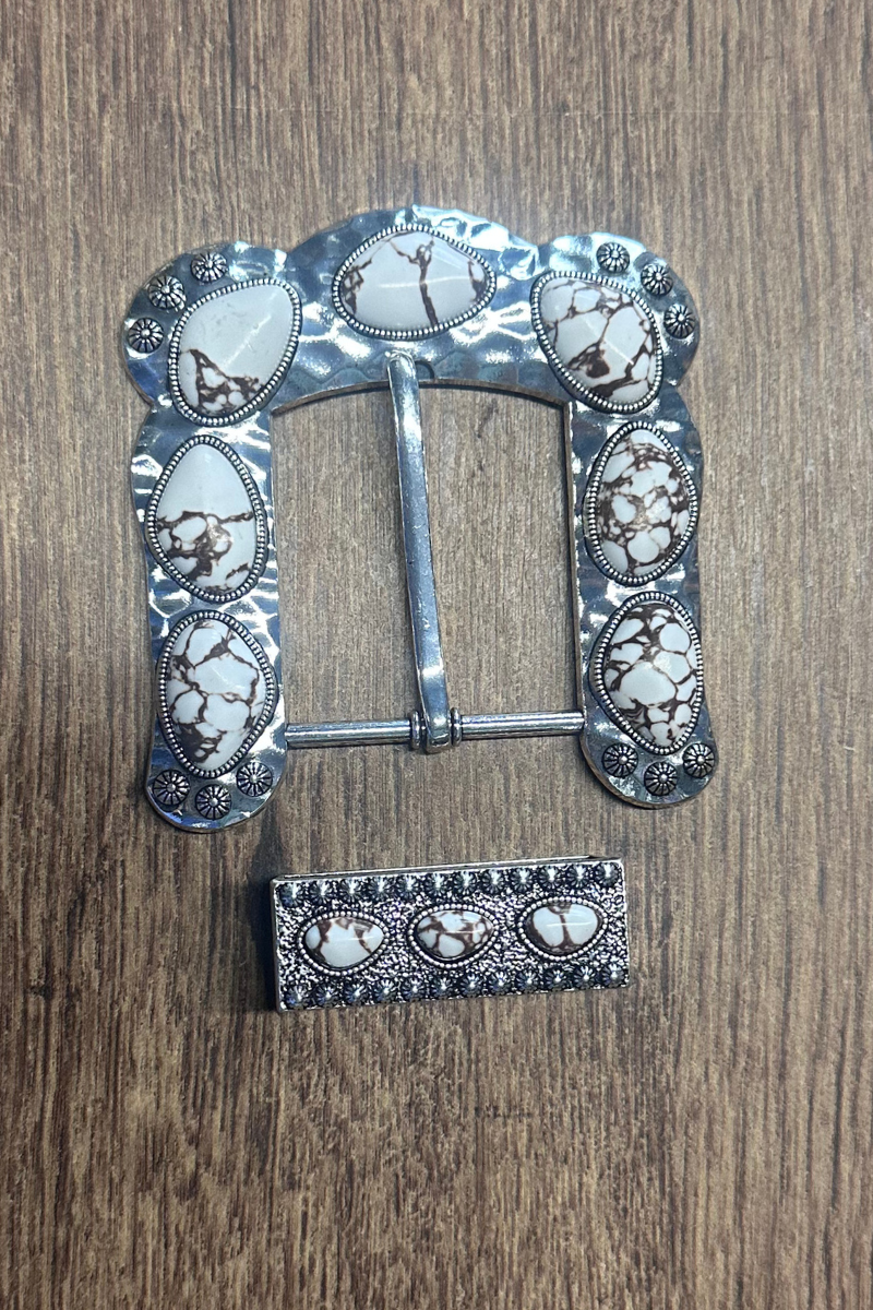 Buckle Up Belt Buckle - White
