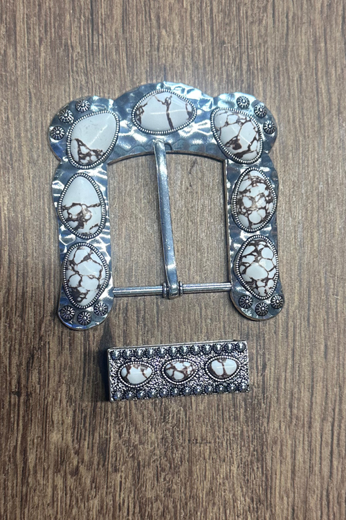 Buckle Up Belt Buckle - White