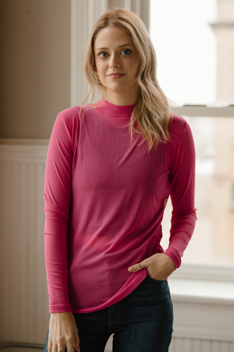 Meshed Out Pink Top