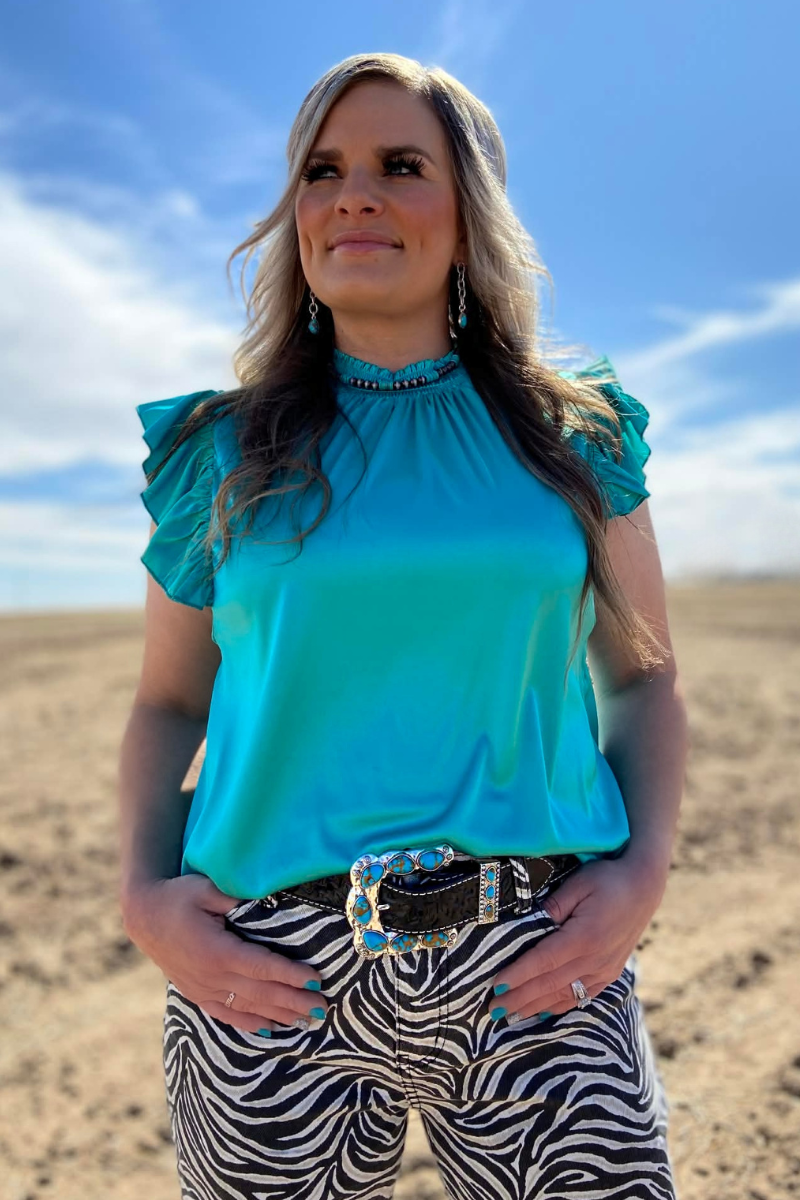 Babydoll Top - Turquoise